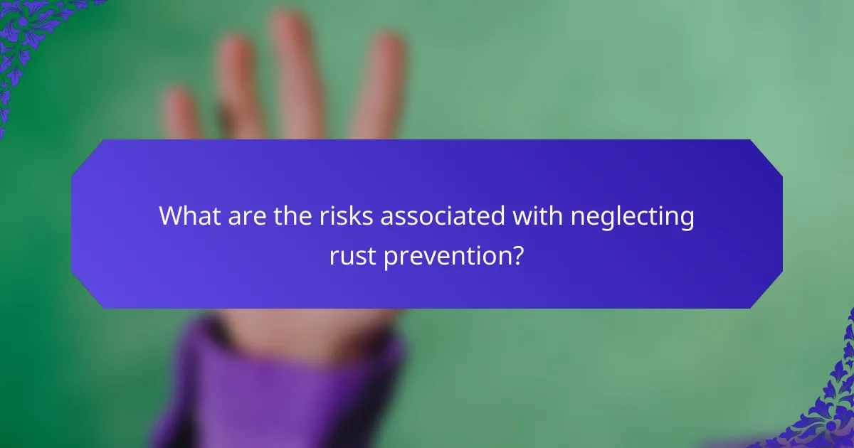 What are the risks associated with neglecting rust prevention?