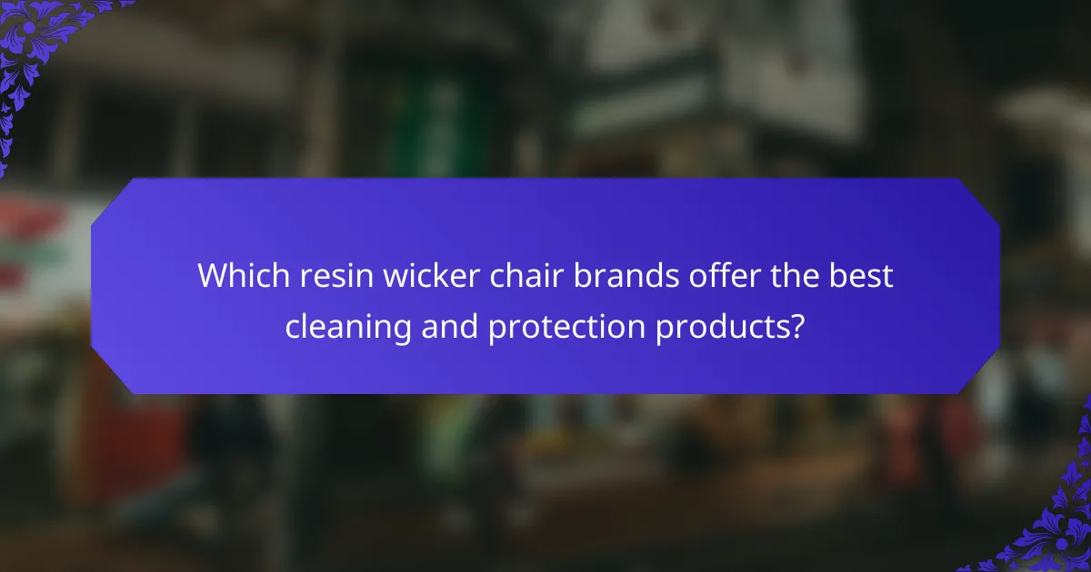 Which resin wicker chair brands offer the best cleaning and protection products?